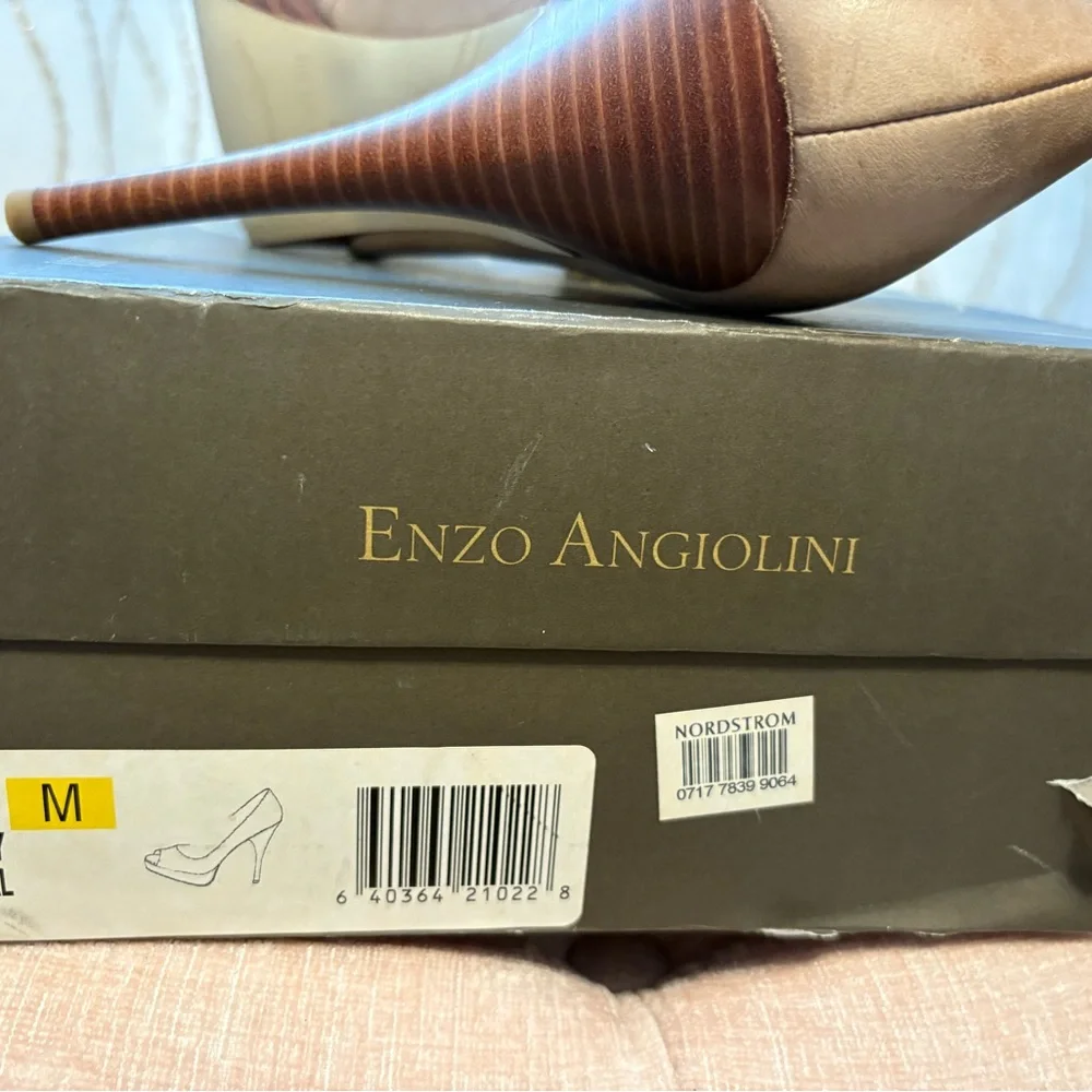 Enzo Angiolini Easully Leather Platform Pumps size 8.5 new with Box